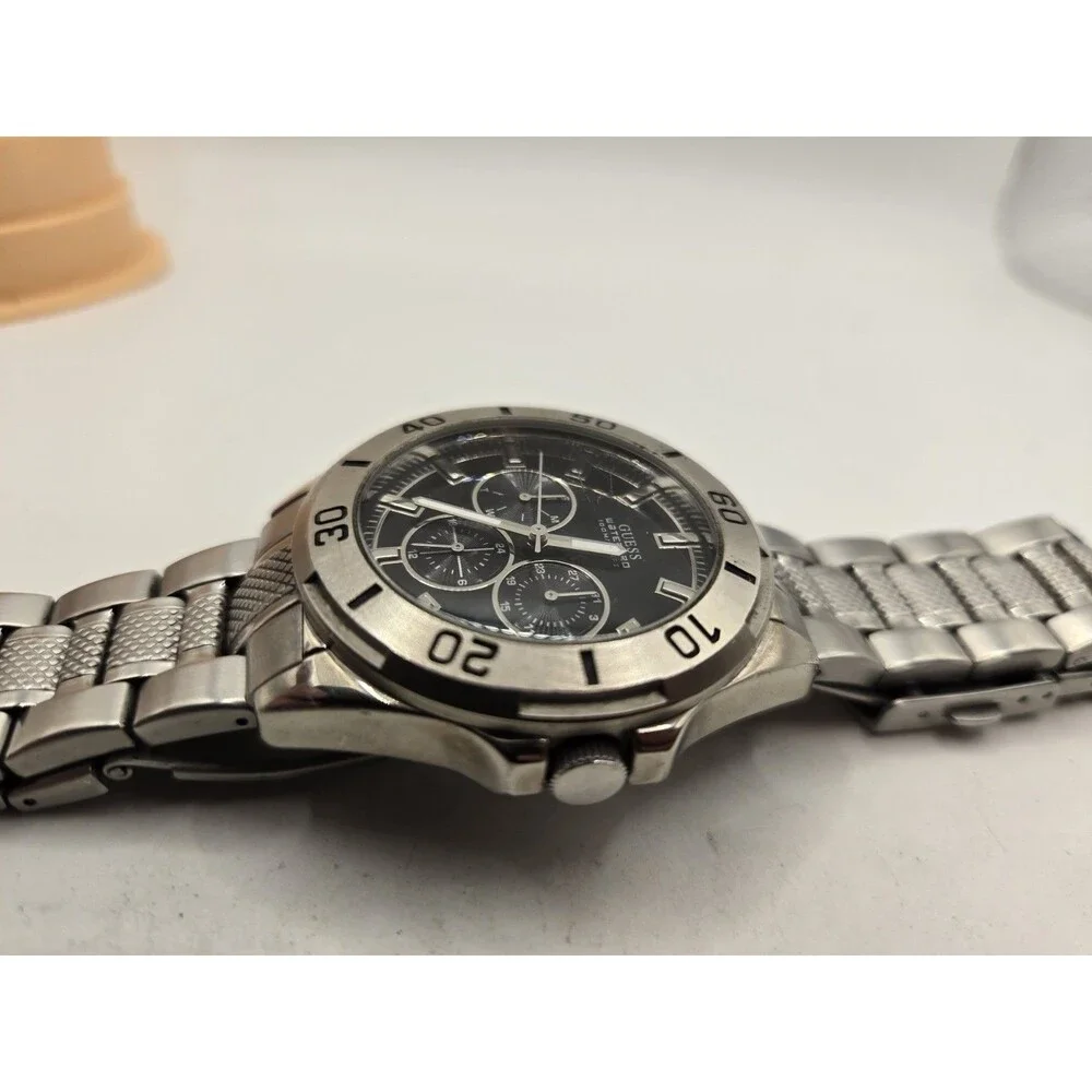 GUESS Waterpro stainless steel men's chronograph watch U12505G1. 6.75